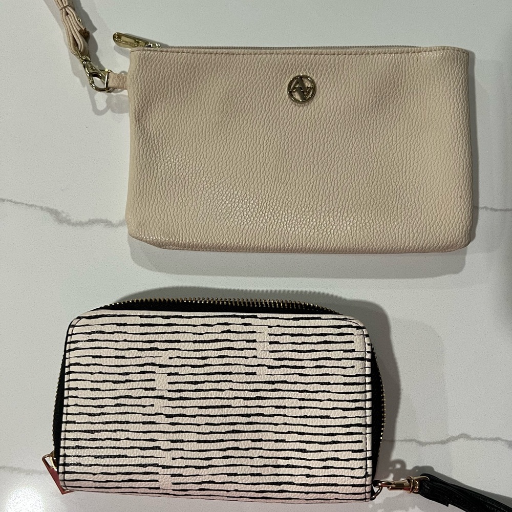 Two wristlets and two crossbody bags